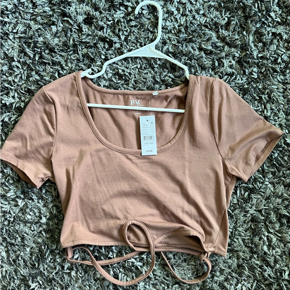 PacSun brown crop top